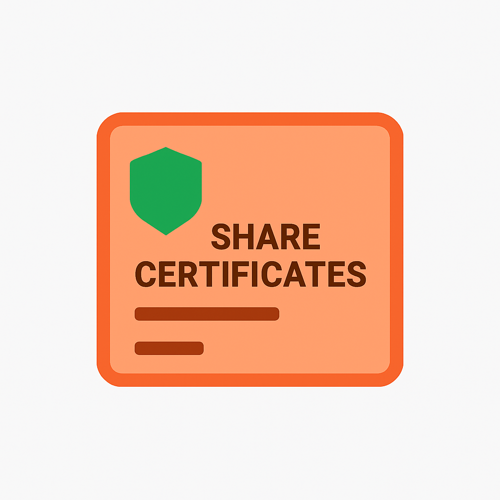 ACN Registration - Shareholder certificates
